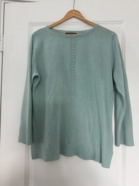 Light Sage Knit Pullover Sweater - Women